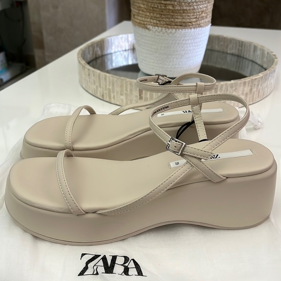 Zara strappy platform sandals